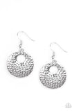 A Taste For Texture - Silver Earrings - Paparazzi Accessories Earrings Bedazzle Me Pretty Mobile Fashion Boutique