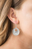 A Taste For Texture - Silver Earrings - Paparazzi Accessories Earrings Bedazzle Me Pretty Mobile Fashion Boutique