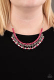 A Touch of CLASSY - Pink Necklace - Paparazzi Accessories Necklace Bedazzle Me Pretty Mobile Fashion Boutique