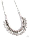 A Touch of CLASSY - Silver Necklace - Paparazzi Accessories Necklace Bedazzle Me Pretty Mobile Fashion Boutique