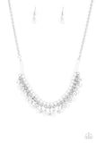 A Touch of CLASSY - White Necklace - Paparazzi Accessories Necklace Bedazzle Me Pretty Mobile Fashion Boutique