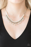 A Touch of CLASSY - White Necklace - Paparazzi Accessories Necklace Bedazzle Me Pretty Mobile Fashion Boutique