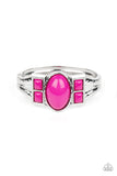 A Touch of Tiki - Pink Bracelet - Paparazzi Accessories Bracelet Bedazzle Me Pretty Mobile Fashion Boutique