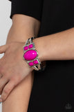 A Touch of Tiki - Pink Bracelet - Paparazzi Accessories Bracelet Bedazzle Me Pretty Mobile Fashion Boutique