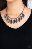 A True Be-LEAF-er - Copper Necklace - Paparazzi Accessories Necklace Bedazzle Me Pretty Mobile Fashion Boutique