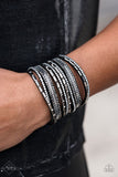 A Wait-and-SEQUIN Attitude - Black Bracelet - Paparazzi Accessories Bracelet Bedazzle Me Pretty Mobile Fashion Boutique