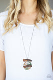 A WOODWORK In Progress - Green Necklace - Paparazzi Accessories Necklace Bedazzle Me Pretty Mobile Fashion Boutique