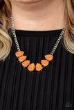 Above The Clouds - Orange Necklace - Paparazzi Accessories Necklace Bedazzle Me Pretty Mobile Fashion Boutique