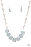 Above The Clouds - Silver Necklace - Paparazzi Accessories Necklace Bedazzle Me Pretty Mobile Fashion Boutique