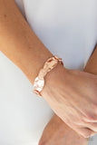 Absolutely Applique - Rose Gold Bracelet - Paparazzi Accessories Bracelet Bedazzle Me Pretty Mobile Fashion Boutique