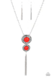 Abstract Artistry - Red Necklace - Paparazzi Accessories Necklace Bedazzle Me Pretty Mobile Fashion Boutique