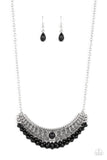 Abundantly Aztec - Black Necklace - Paparazzi Accessories Necklace Bedazzle Me Pretty Mobile Fashion Boutique