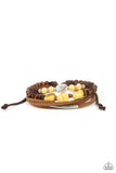 Act Natural - Yellow Bracelet - Paparazzi Accessories Bracelet Bedazzle Me Pretty Mobile Fashion Boutique