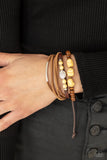 Act Natural - Yellow Bracelet - Paparazzi Accessories Bracelet Bedazzle Me Pretty Mobile Fashion Boutique