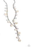 Admirable Array - White Necklace - Paparazzi Accessories Necklace Bedazzle Me Pretty Mobile Fashion Boutique