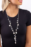 Admirable Array - White Necklace - Paparazzi Accessories Necklace Bedazzle Me Pretty Mobile Fashion Boutique