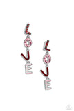 Admirable Assortment - Red Post Earrings - Paparazzi Accessories Post Earrings Bedazzle Me Pretty Mobile Fashion Boutique