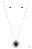 Adobe Adornment - Black Necklace - Paparazzi Accessories Necklace Bedazzle Me Pretty Mobile Fashion Boutique