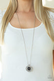 Adobe Adornment - Black Necklace - Paparazzi Accessories Necklace Bedazzle Me Pretty Mobile Fashion Boutique