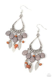 Adobe Air - Silver Earrings - Paparazzi Accessories Earrings Bedazzle Me Pretty Mobile Fashion Boutique