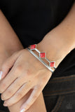 Adobe Ascension - Red Bracelet - Paparazzi Accessories Bracelet Bedazzle Me Pretty Mobile Fashion Boutique