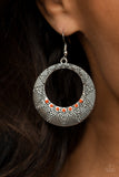 Adobe Dusk - Orange Earrings - Paparazzi Accessories Earrings Bedazzle Me Pretty Mobile Fashion Boutique