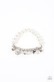 Adorningly Admirable - White Bracelet - Paparazzi Accessories Bracelet Bedazzle Me Pretty Mobile Fashion Boutique