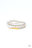 Adventure is Calling - White Bracelet - Paparazzi Accessories Bracelet Bedazzle Me Pretty Mobile Fashion Boutique