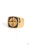 Adventure is Waiting - Gold Ring - Paparazzi Accessories Ring Bedazzle Me Pretty Mobile Fashion Boutique