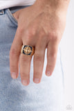Adventure is Waiting - Gold Ring - Paparazzi Accessories Ring Bedazzle Me Pretty Mobile Fashion Boutique