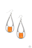 Adventure Story - Orange Earrings - Paparazzi Accessories Earrings Bedazzle Me Pretty Mobile Fashion Boutique