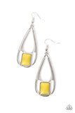 Adventure Story - Yellow Earrings - Paparazzi Accessories Earrings Bedazzle Me Pretty Mobile Fashion Boutique