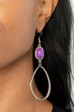 Adventurous Allure - Purple Earrings - Paparazzi Accessories Earrings Bedazzle Me Pretty Mobile Fashion Boutique
