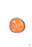 Aesthetically Authentic - Orange Ring - Paparazzi Accessories Ring Bedazzle Me Pretty Mobile Fashion Boutique