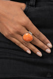 Aesthetically Authentic - Orange Ring - Paparazzi Accessories Ring Bedazzle Me Pretty Mobile Fashion Boutique