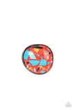 Aesthetically Authentic - Red Ring - Paparazzi Accessories Ring Bedazzle Me Pretty Mobile Fashion Boutique