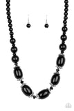 After Party Posh - Black Necklace - Paparazzi Accessories Necklace Bedazzle Me Pretty Mobile Fashion Boutique