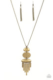 After the ARTIFACT - Brass Necklace - Paparazzi Accessories Necklace Bedazzle Me Pretty Mobile Fashion Boutique