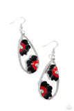 Airily Abloom - Black Earrings - Paparazzi Accessories Earrings Bedazzle Me Pretty Mobile Fashion Boutique