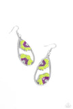 Airily Abloom - Green Earrings - Paparazzi Accessories Earrings Bedazzle Me Pretty Mobile Fashion Boutique