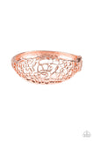 Airy Asymmetry - Rose Gold Bracelet - Paparazzi Accessories Bracelet Bedazzle Me Pretty Mobile Fashion Boutique