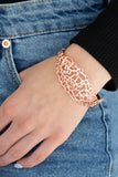Airy Asymmetry - Rose Gold Bracelet - Paparazzi Accessories Bracelet Bedazzle Me Pretty Mobile Fashion Boutique