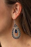 All About Business - Blue Earrings - Paparazzi Accessories Earrings Bedazzle Me Pretty Mobile Fashion Boutique