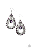 All About Business - Purple Earrings - Paparazzi Accessories Earrings Bedazzle Me Pretty Mobile Fashion Boutique