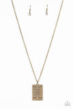 All About Trust - Brass Necklace - Paparazzi Accessories Necklace Bedazzle Me Pretty Mobile Fashion Boutique
