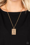 All About Trust - Gold Necklace - Paparazzi Accessories Necklace Bedazzle Me Pretty Mobile Fashion Boutique