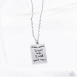 All About Trust - White Necklace - Paparazzi Accessories Necklace Bedazzle Me Pretty Mobile Fashion Boutique