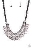 All Across the GLOBETROTTER - Black Necklace - Paparazzi Accessories Necklace Bedazzle Me Pretty Mobile Fashion Boutique