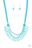 All Across the GLOBETROTTER - Blue Necklace - Paparazzi Accessories Necklace Bedazzle Me Pretty Mobile Fashion Boutique
