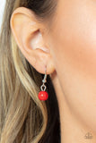 All Across the GLOBETROTTER - Red Necklace - Paparazzi Accessories Necklace Bedazzle Me Pretty Mobile Fashion Boutique